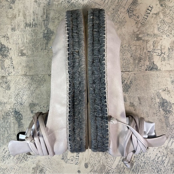 Zero + Maria Cornejo Zana Flatform Lace Up Ankle Espadrilles Flats - Picture 8 of 14